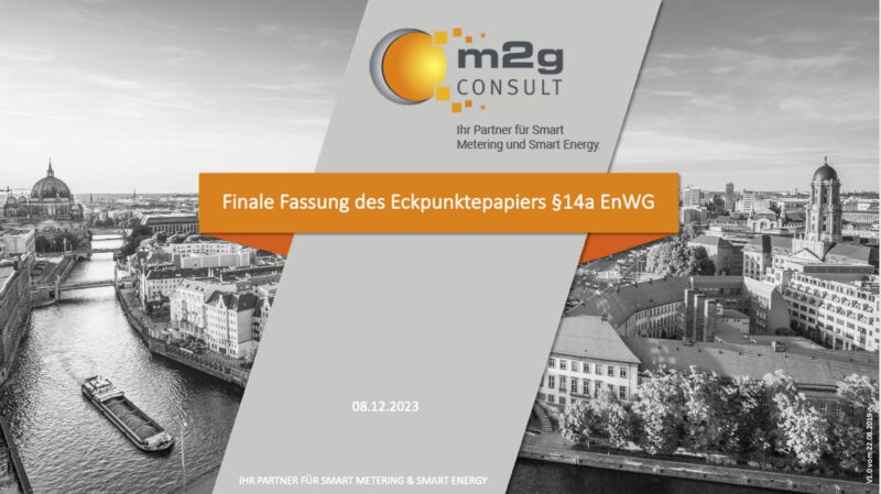 Webinar - Finale Fassung des Eckpunktepapiers 14a EnWG